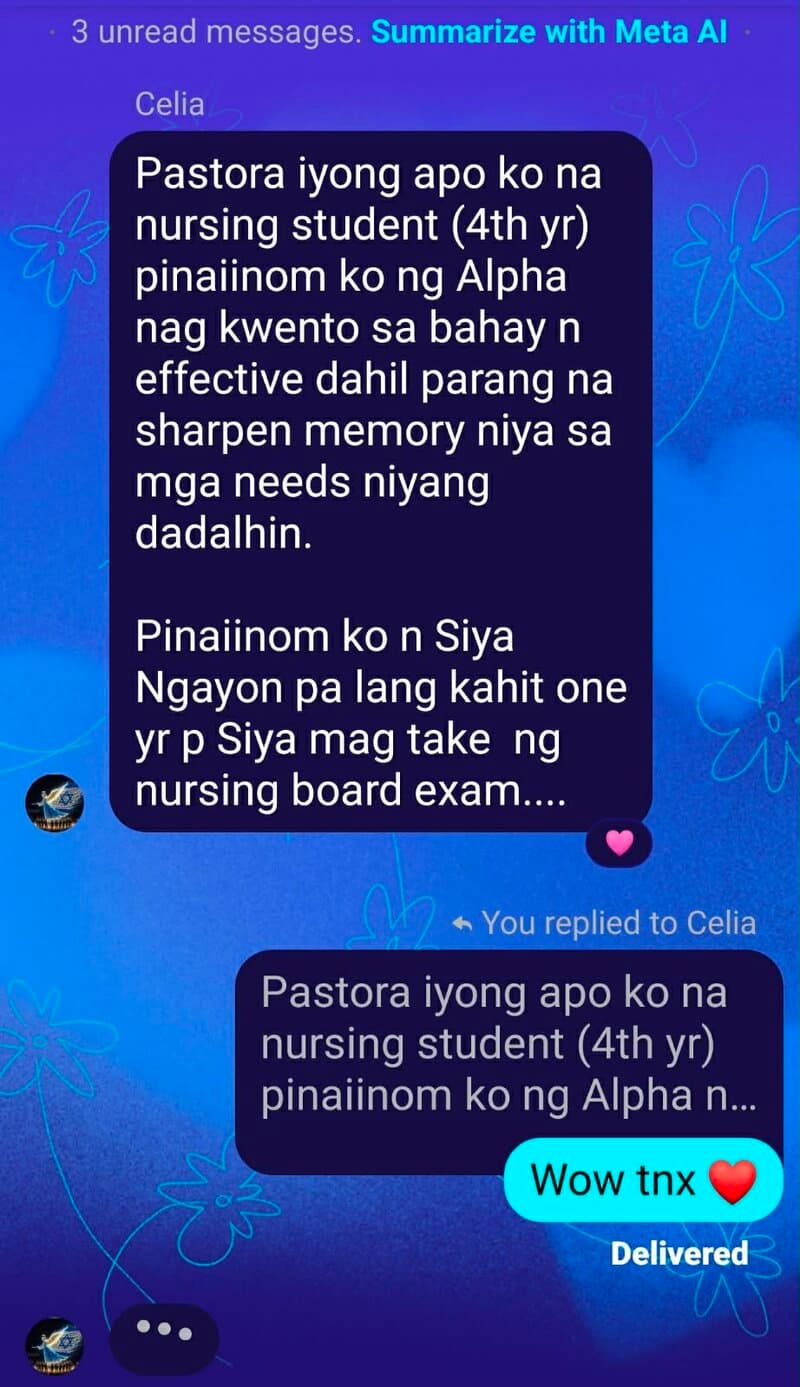 Member testimonial screenshot