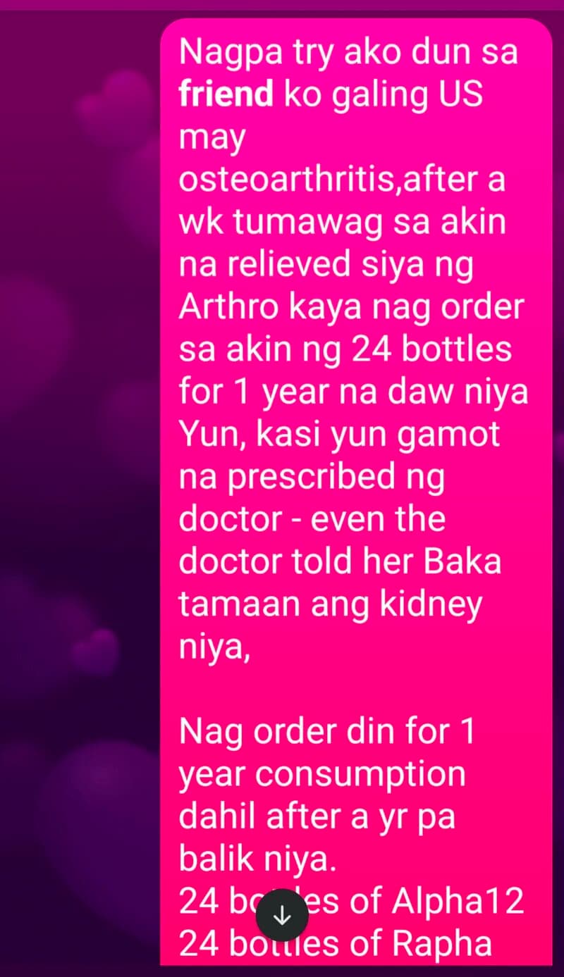 Member testimonial screenshot