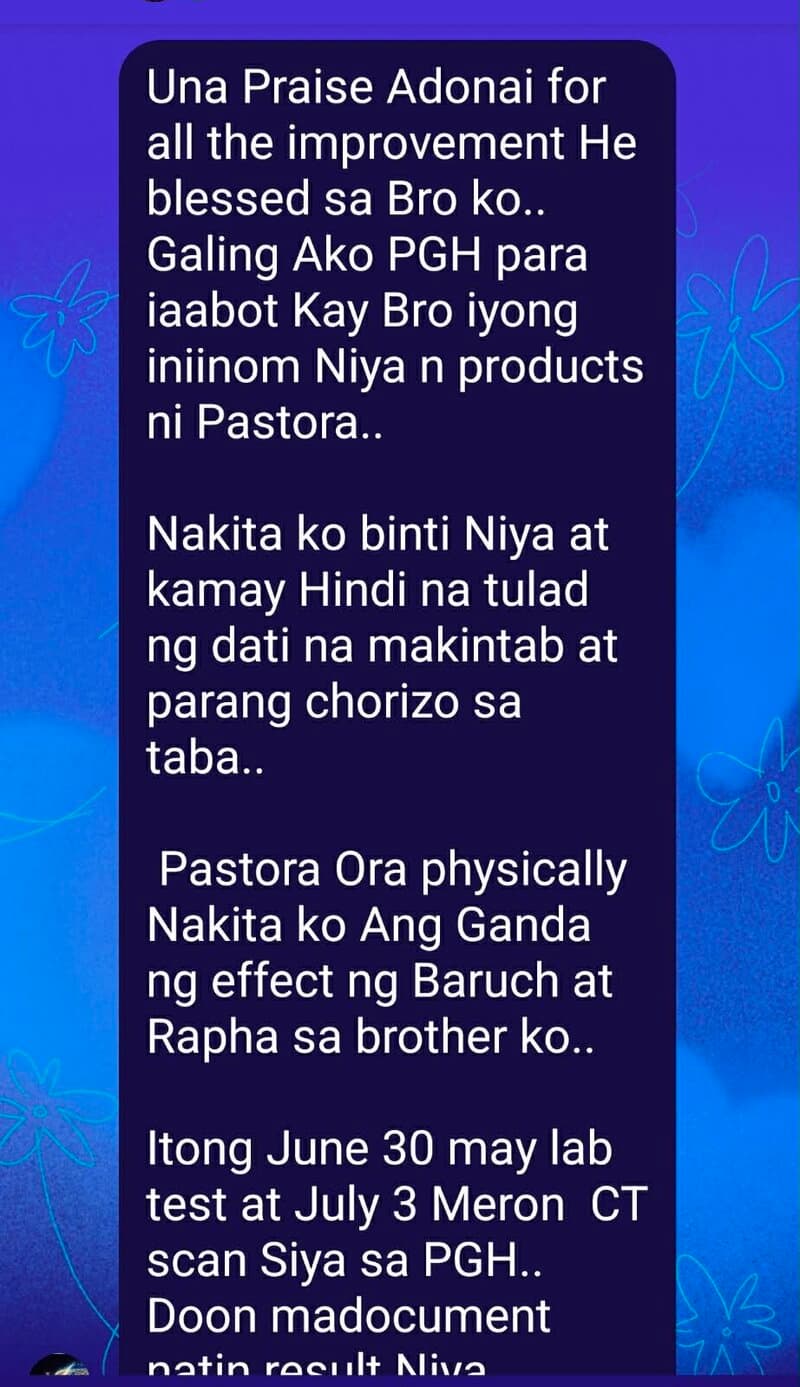 Member testimonial screenshot
