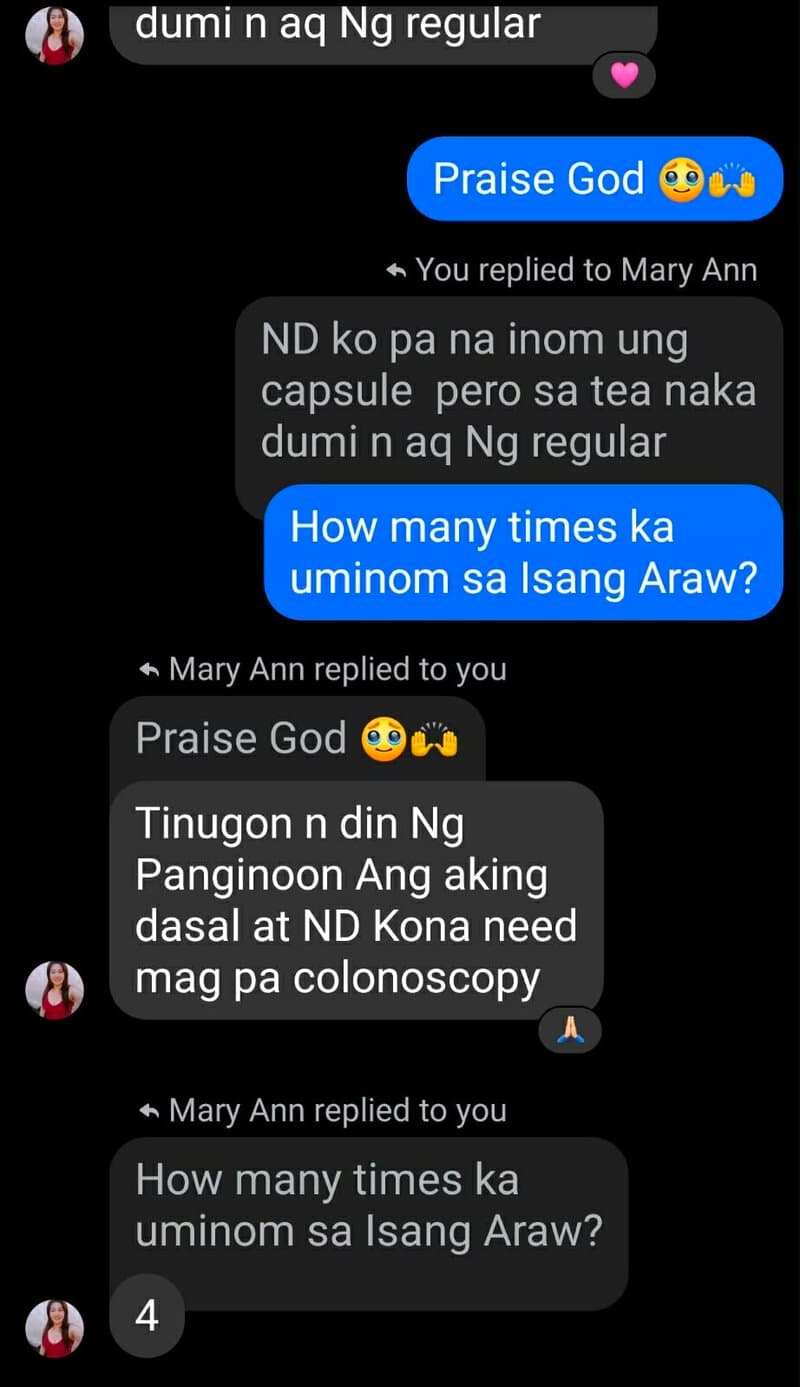 Member testimonial screenshot