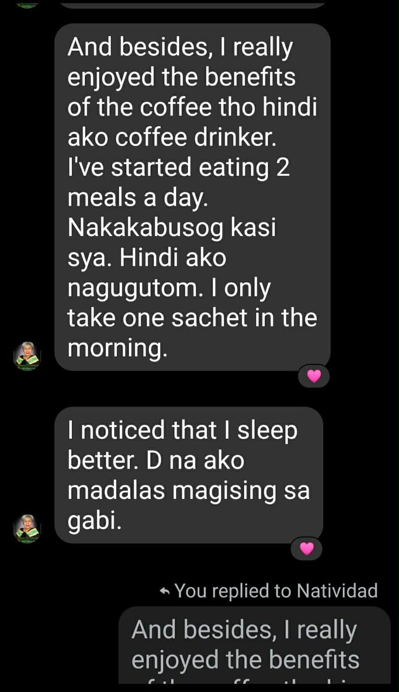 Member testimonial screenshot